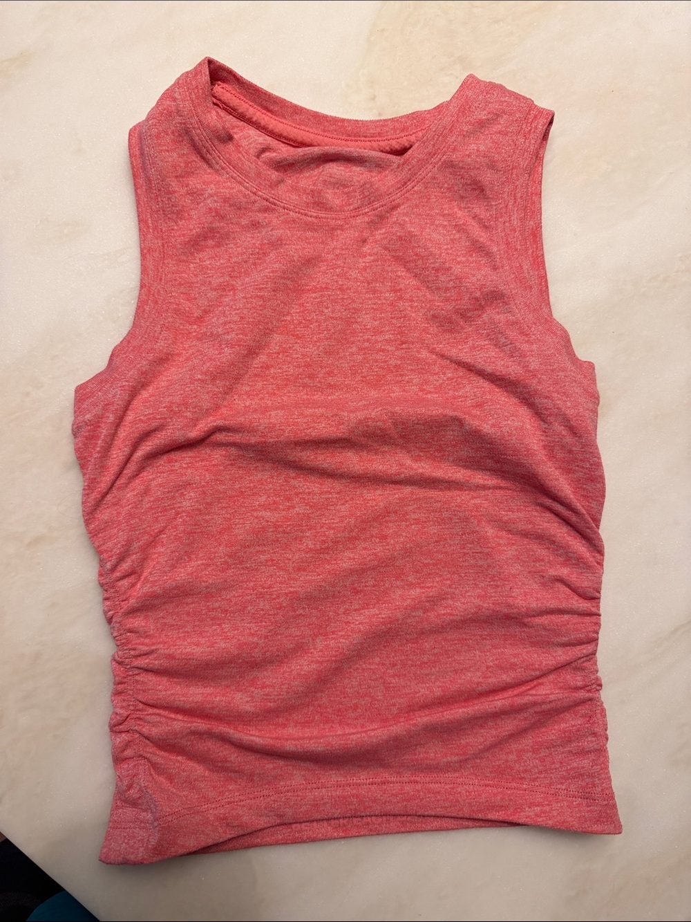 lululemon athletica Heathered Coral-Pink Tank with Side Shirring